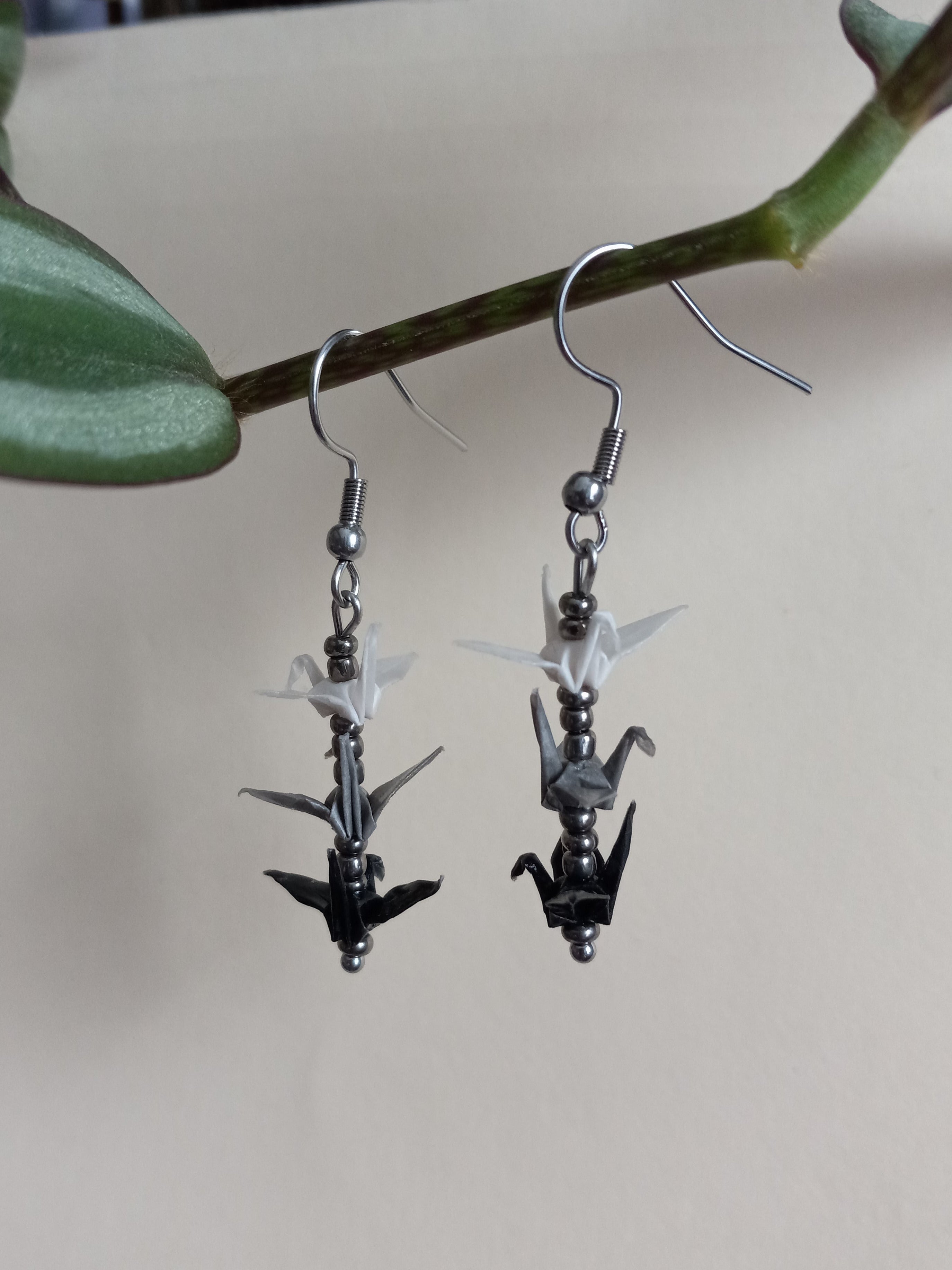 triple crane earrings